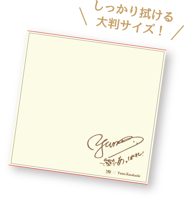 しっかり拭ける大判サイズ!